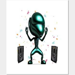 Alien Hip Hop 04 Posters and Art